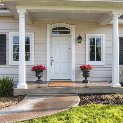 Clean exterior of a house after pressure washing