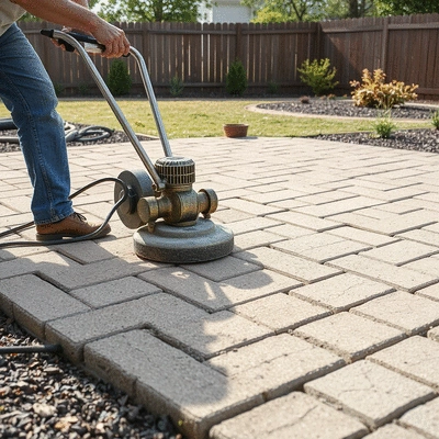 Paver re-sanding process