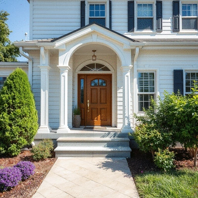 Beautifully cleaned house exterior